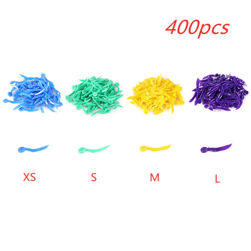 

400Pcs Plastic Dental Wedge With Hole 4 Sizes Disposable Tooth Gap Wedges Dental Wedges Dentistry Lab Tools Dentist Material