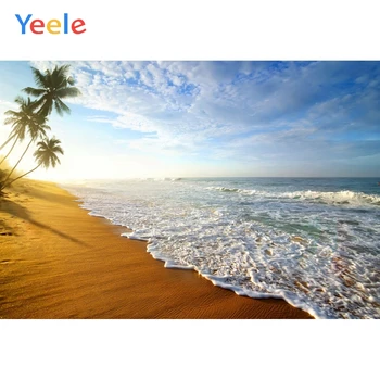 

Tropical Background Palm Tree Sea Beach Seascape Sunshine Holiday Scenic Photography Backdrops Photocall Photo Studio