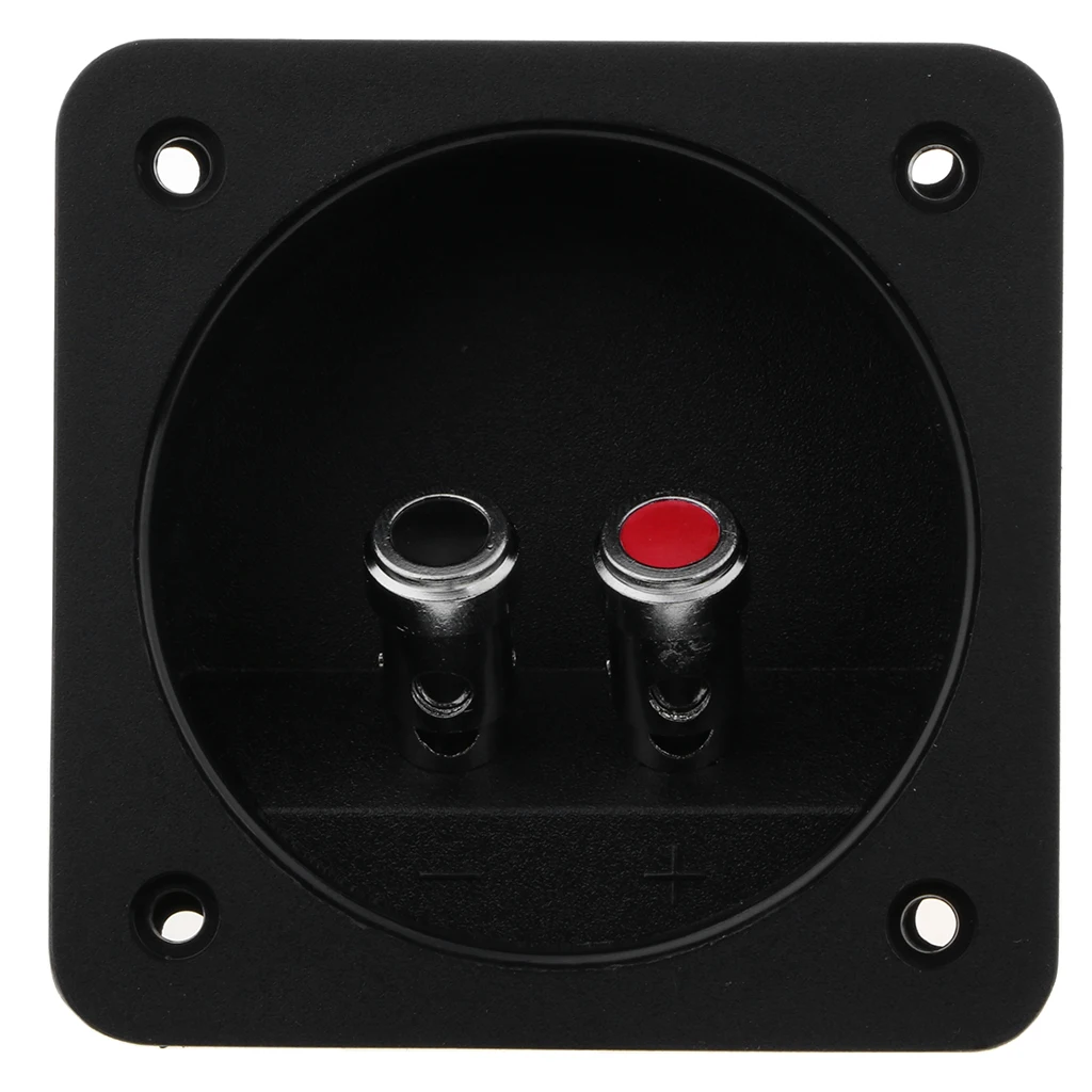 DIY 2-Way Speaker Box Terminal Binding Post Square Screw Cup Connector Subwoofer Plug 80 Press