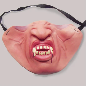 

2019 Funny Adult Party Mask Latex Clown Cosplay Half Face Horrible Scary Masks Masquerade Halloween Party Decor Halloween