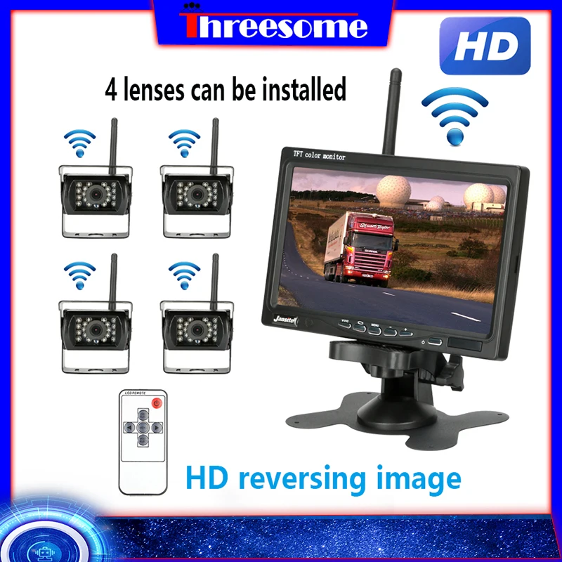 

7 " Color TFT LCD Car Monitor Rear View Camera Parking System 800*480 Sucker Bracket for Sedan MPV Wagon 12V 360 degree rotat