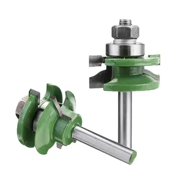 

2Pcs 8mm Shank Tenon Milling Cutter Router Bit Cabinet Door Panel Milling Woodworking Trimming Engraving Carving Cutting Tools