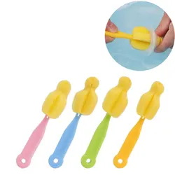 4Pcs/Lot Bottle Sponge Cleaning Brush Tools Straw Brush Random Color Baby Bottle Brushes Cleaner