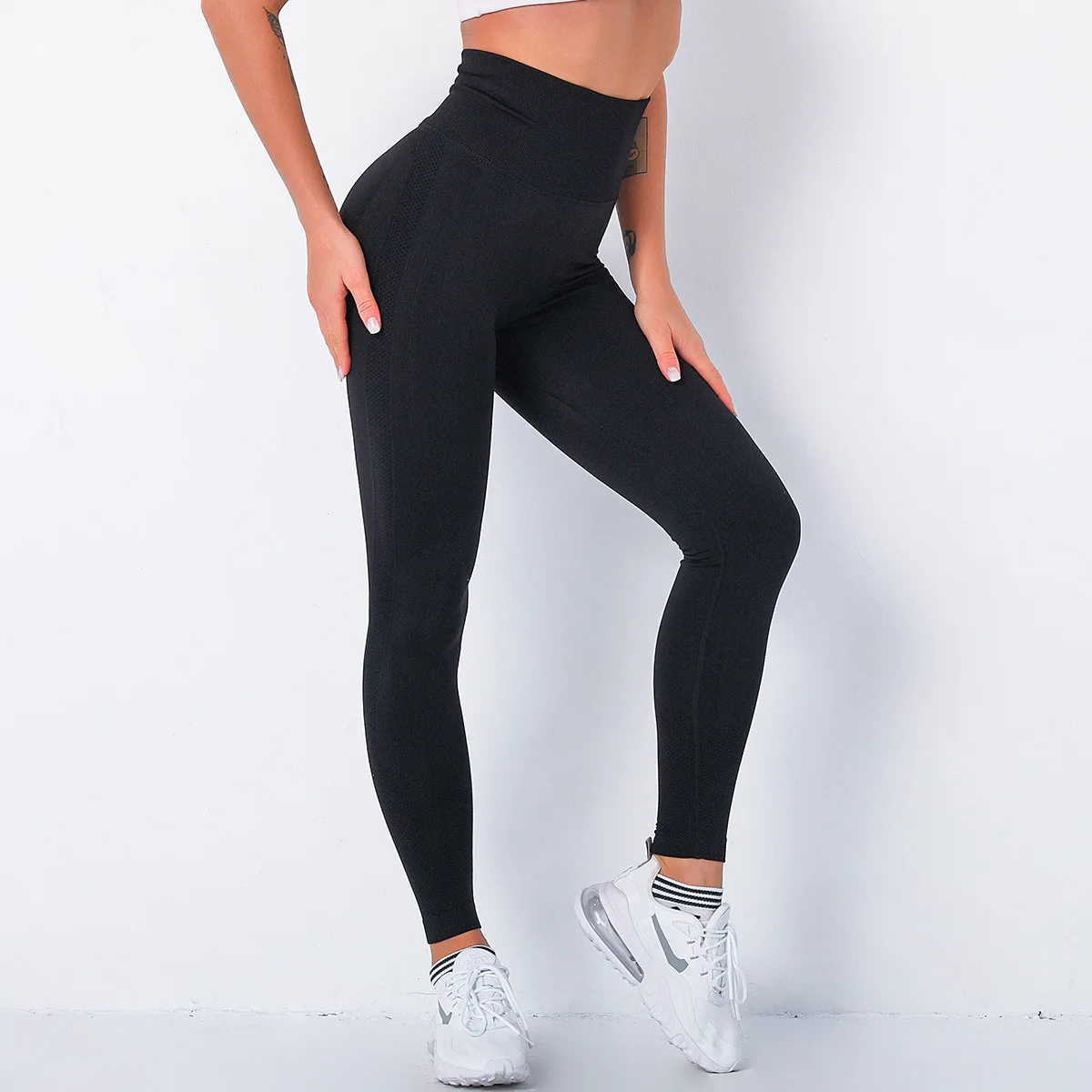 High Waist Seamless Yoga Pants Bubble Butt Push Up Sport Leggings Gym Fitness Compression Tights Workout Running Trousers