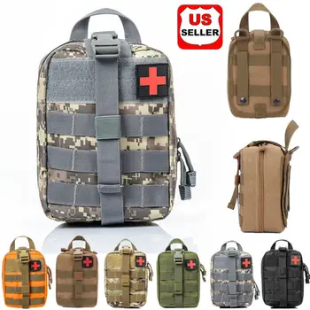 

Durable Tactical MOLLE Rip-Away EMT IFAK Medical Pouch First Aid Kit Utility Bag