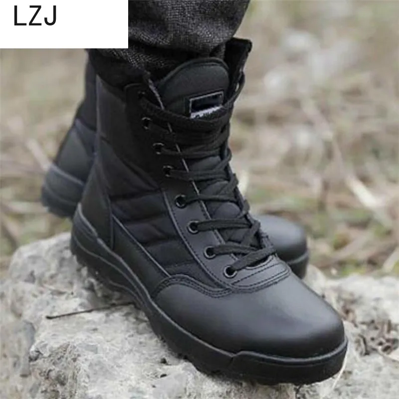 New 2019 Desert Men Tactical Military Boots Safty Work Shoes Men SWAT Boot Zapatos Ankle Lace-up Ar