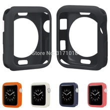 Мягкий силиконовый защитный чехол для Apple Watch, чехол серии 1 2 3 4 5 42 мм 38 мм, чехол из ТПУ для iWatch 40 мм 44 мм, бампер