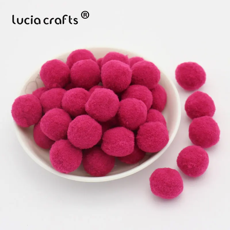 Lucia Crafts 50 шт./лот 20 мм разноцветные варианты помпон DIY Свадебные украшения Аксессуары для кукол J0801 - Цвет: Color 31  50pcs