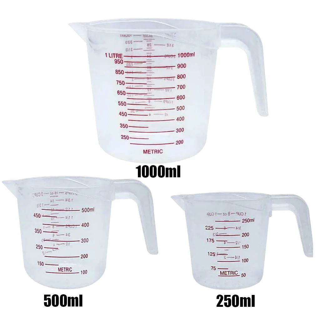 2020 3 Pcs/set Measuring Cups Kitchen Bakery Baking Powder Seasoning Milk Water Transparent Measuring Tool