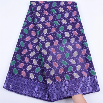 

High Quality African Dry Lace Swiss Cotton Lace Fabric 5 Yard Nigerian Swiss Voile Lace In Switzerland For Nigerian Dress F1688