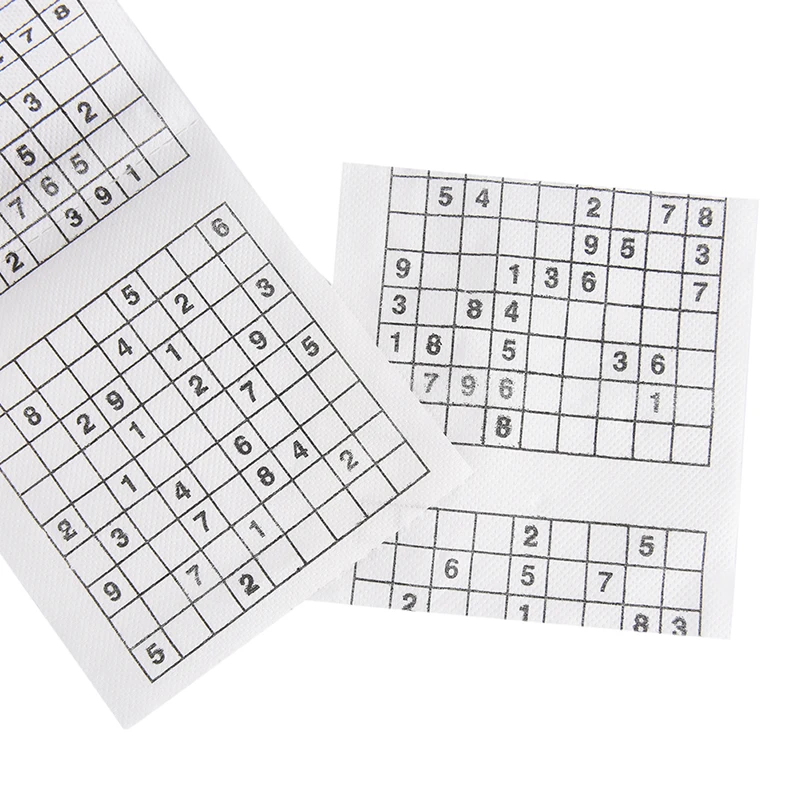 1 Roll 2 Ply Number Sudoku Printed WC Bath Toilet Paper Tissue