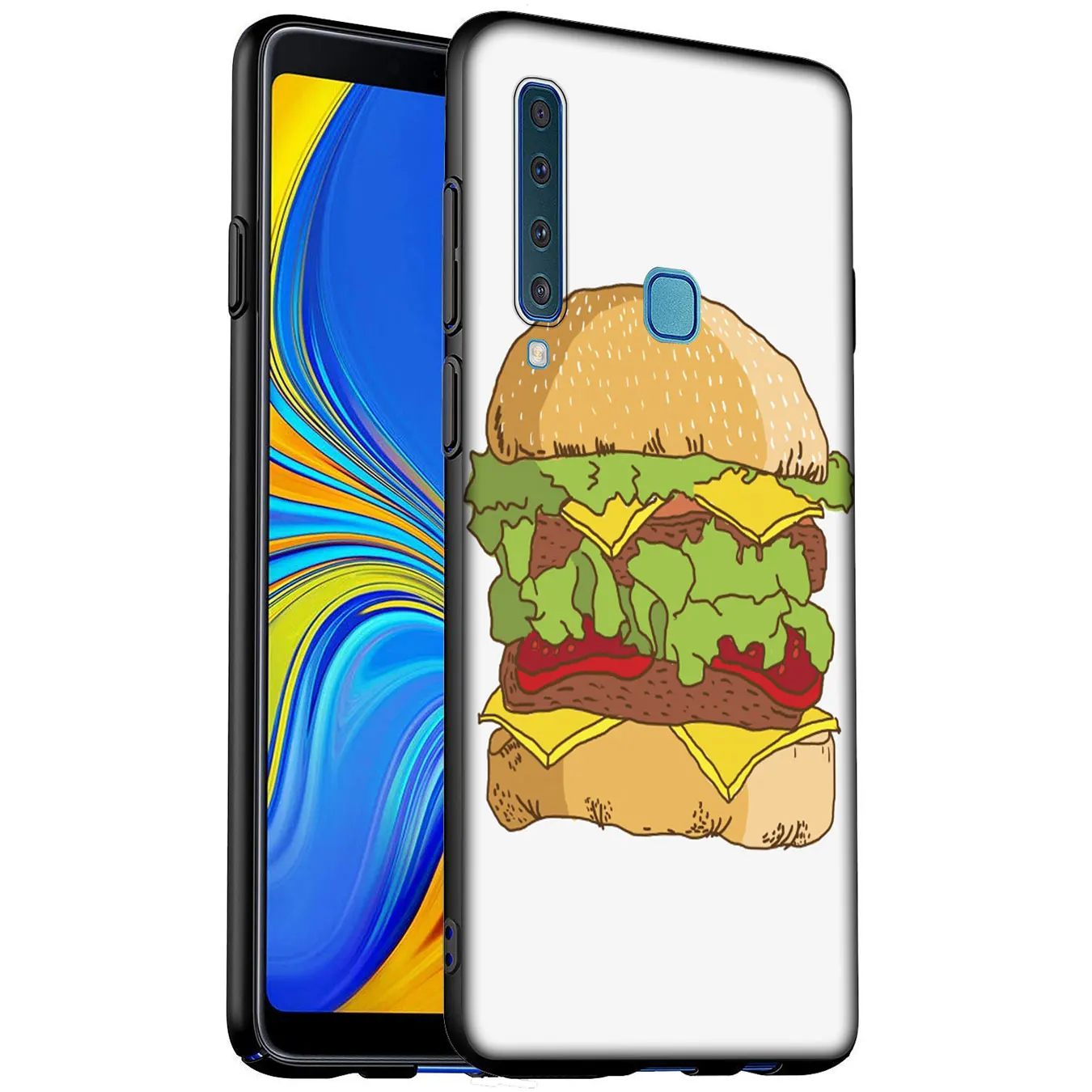 Мягкий силиконовый чехол с гамбургерами для телефона Samsung Galaxy A6 A7 A8 A9 2018 A3 A5 2016 2017