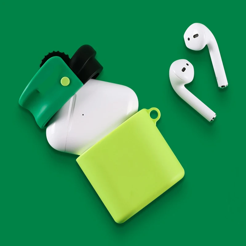 Симпатичный силиконовый чехол для наушников карамельного цвета с Bluetooth для Apple AirPods, защитный чехол для AirPods, чехол для зарядного устройства