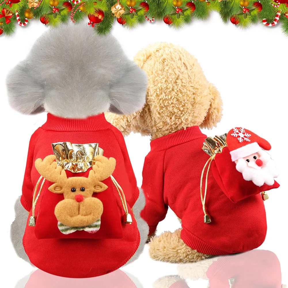 Одежда для собак, Рождественский костюм, Sudadera De Perro, Толстовка для щенка, милый шнауцер, Рождественская Толстовка для собаки, флисовая куртка для кошки, чихуахуа