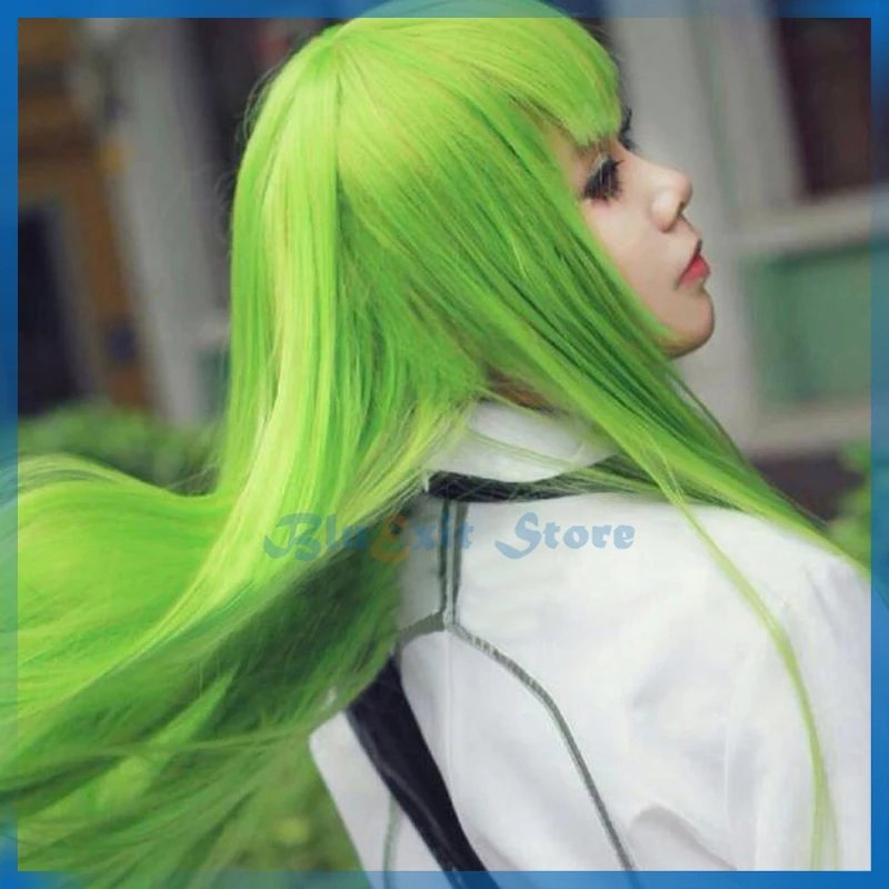 CODE GEASS CC парик Lelouch of the Rebellion зеленый 100 см прямые накладные волосы Косплэй волос