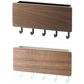 

Key Hanger Decorative Simple Small Wall Hook Space Saving Easy Install Home Vintage Wooden Door Back Storage Rack Bedroom