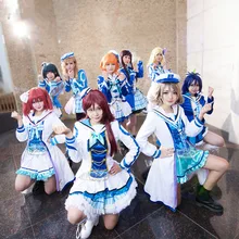 Lovelive Солнечный свет SS Aqours OP2 Mari Yoshiko Riko Rikoall членов женский косплей-костюм платье Рождественская юбка аксессуары для волос