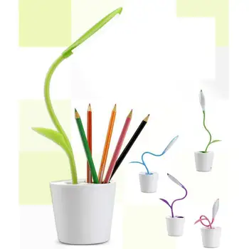 

Novelty 3 Levels Dimming 360 Degree Arbitrary Bending USB LED Desk Lamp 500mAh With Pen Storage Home Office Decor For Study