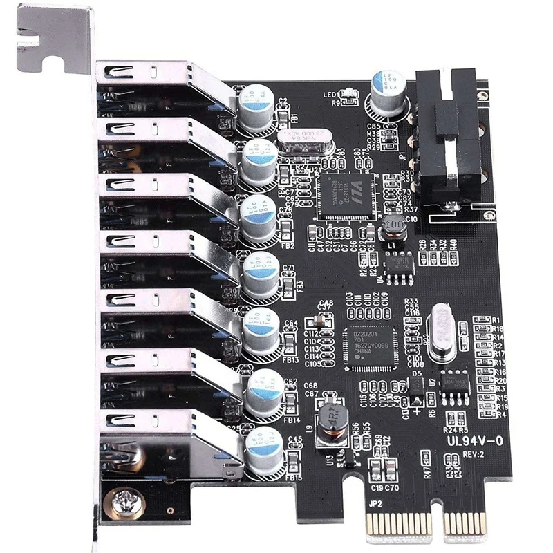 Pci-E Usb 3,0 Плата расширения 7 портов супер скорость Usb 3,0 до 15Pin Sata разъем питания Pci Express карта адаптер