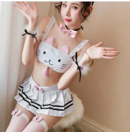 Is That The New Kawaii Contrast Lace Bow Decor Lingerie Set