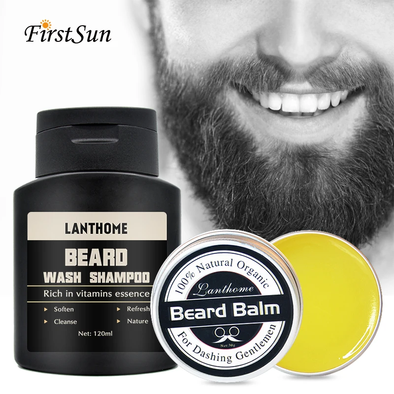 Beard Balm Moisturizing Repair Split Ends Soften Beard After Beard Shampoo Cleaning Vitamin Moustache Conditioner Beard Care