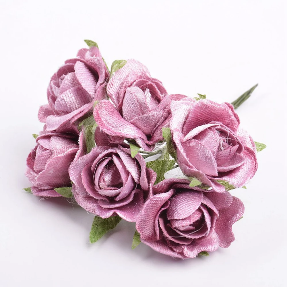 Purple 2 шт., искусственный цветок, 10 см, Шелковая Роза, голова цветка, свадьба, Рождество, украшение для дома, сделай сам, венок, скрапбук, Подарочная коробка, ремесло - Цвет: Purple