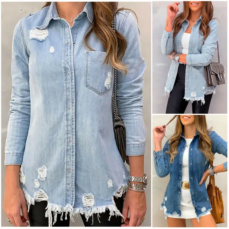 Finest  2020Women Basic Coat Denim Jacket Women Winter Denim Jacket For Women Jacket Women Denim Coat Lady 