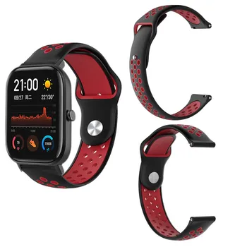 

For Xiaomi Huami Amazfit GTS/Bip/GTR 42mm Bracelet Watchband Watch Strap Silicone Wristband Replace 20mm Watch Wrist Band 2pcs