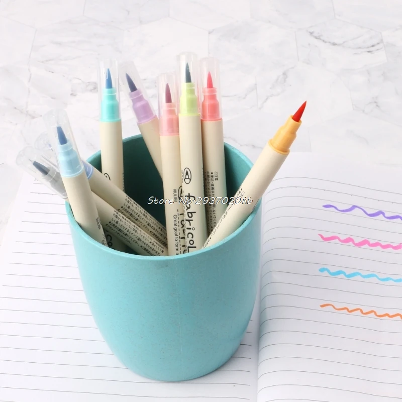 10 Colors Watercolor Marker Pen Soft Brush Calligraphy Sketch Drawing Painting Au13 19 Droship