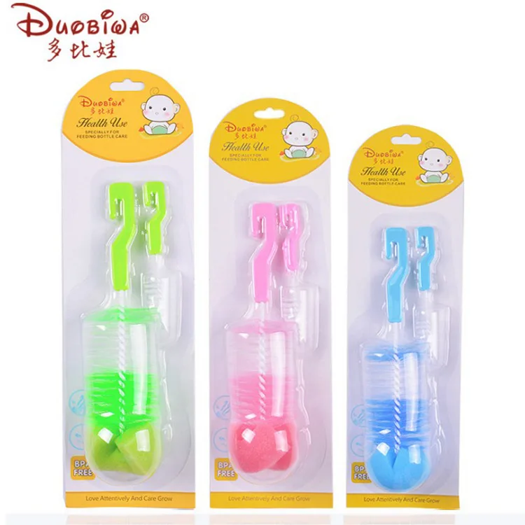 

Nylon Bottle Brush Set Dobby Baby Hook Sponge Brush Infants Bottle Brush Baby Nipple Brush