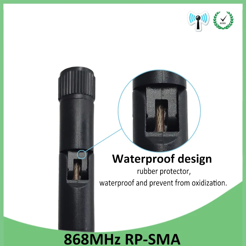 10 шт. GSM 868 915 МГц антенна RP-SMA 3dbi разъем 915 МГц 868 МГц Антенна Водонепроницаемый+ 21 см SMA мужской/u. FL косички кабель