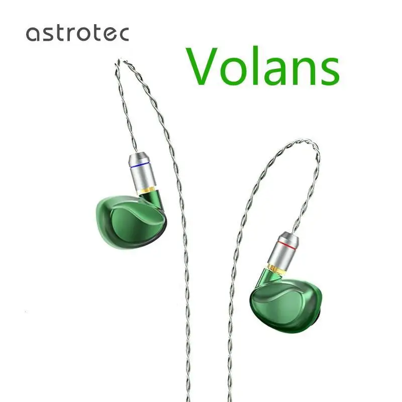 Astrotec Volans IEMs Brass 10 5mm Dynamic Magnetic Hifi Music Monitor DJ Studio Audiophile Musician MMCX Earphones Headphones