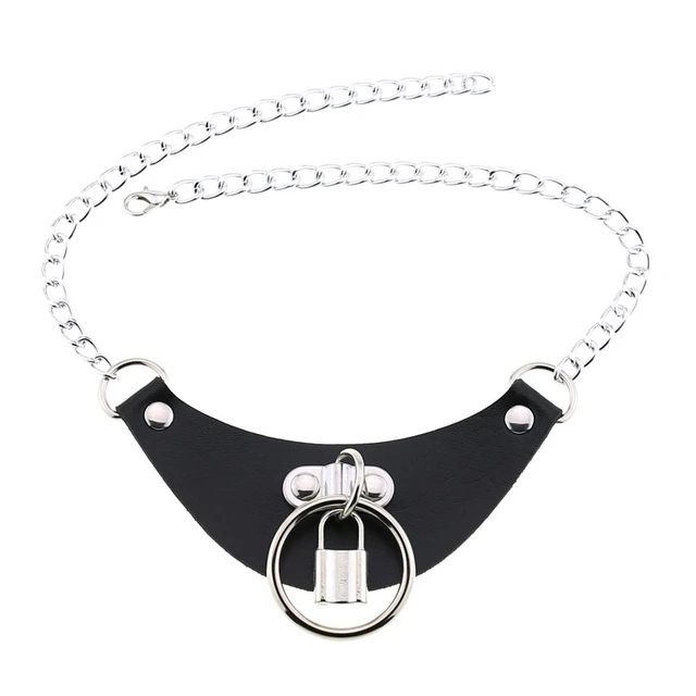 Punk Spike Choker Collar Necklace Metal Chain Chocker Gothic Fashion Black  Leather Chokers Harajuku Rock Grunge Goth Jewelry - Necklace - AliExpress