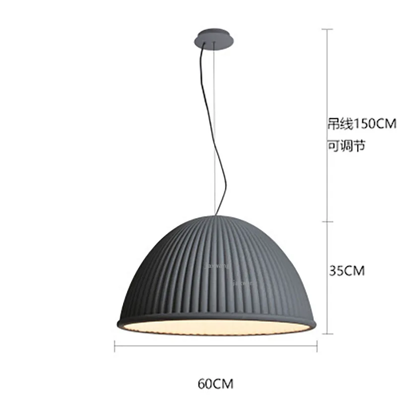 Скандинавский светодиодный люстра в гостиной Лофт подвесной светильник, Ресторан подвесной светильник освещение кухонные аксессуары - Цвет абажура: A Grey 60CM