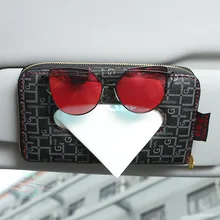 21*13*2 см автомобильная коробка для салфеток солнцезащитный козырек Тип солнцезащитный козырек зажимы для женщин и девушек Роскошные автомобильные аксессуары волоконная кожа