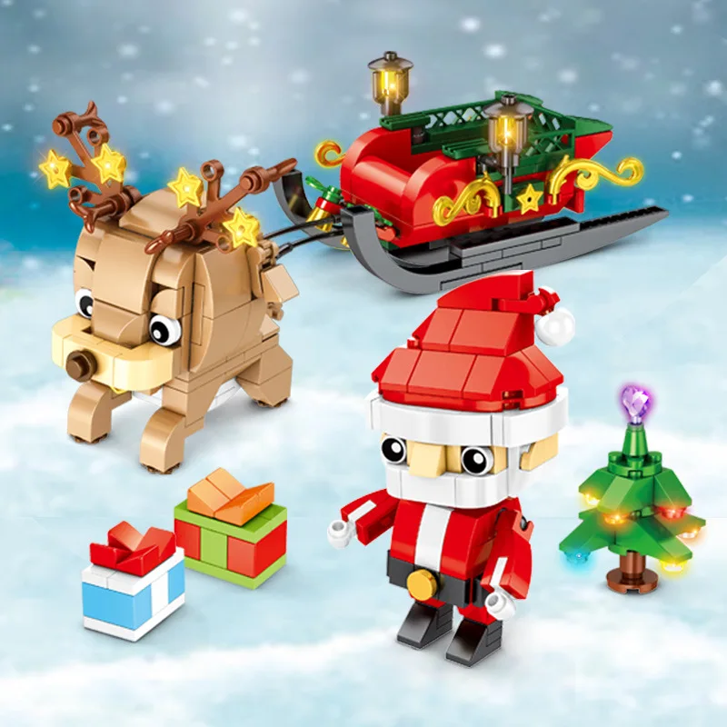 

Model Toys Bricks Building Block Tree Christmas Sembo 601091 Santa Claus Compatible Christmas Gift