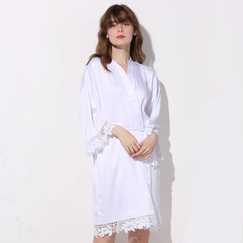 YUXINBRIDAL, новинка, матовый Атласный халат с кружевной отделкой, халат для невесты, халат для невесты, свадебные халаты, халат, одежда для сна
