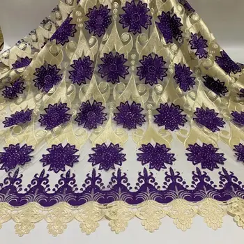 

latest fashion african lace fabric with stones 5yards african fabric african lace fabric FT723