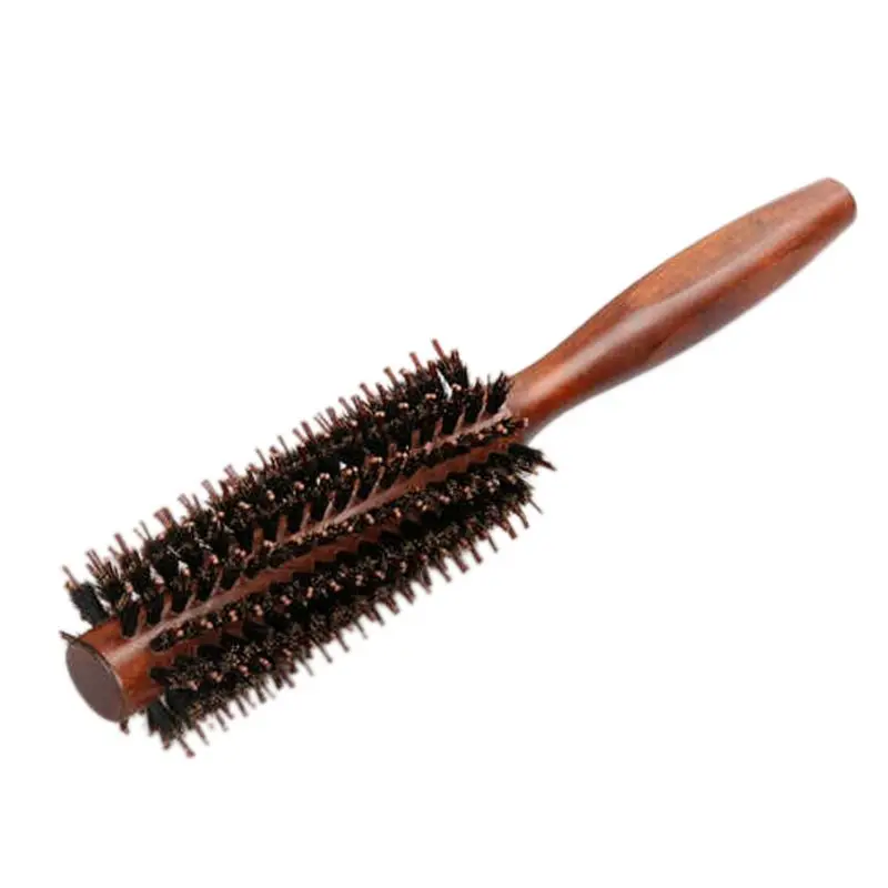 6 видов прямой саржевый гребень для волос, натуральная щетина кабана, прокатная щетка, Круглый баррель для завивки волос, инструмент для укладки волос DIY - Цвет: Model-E