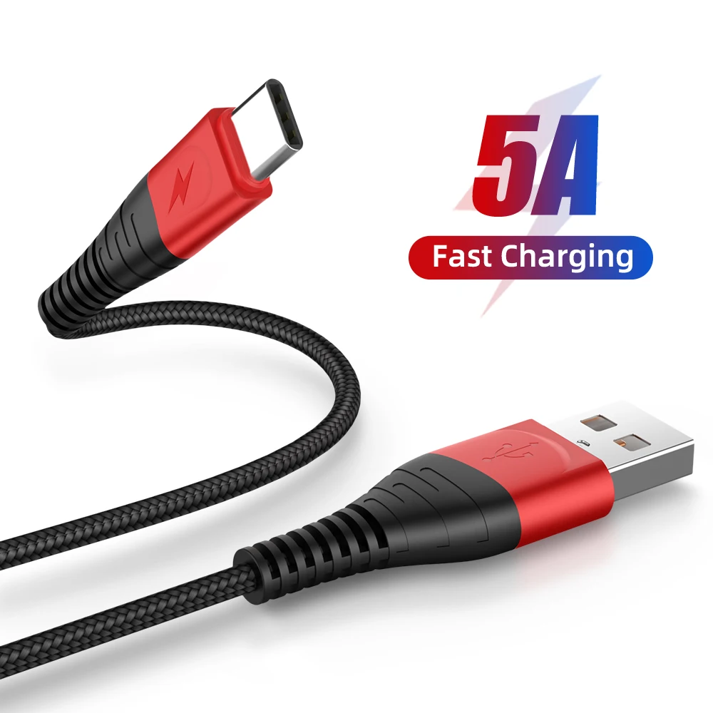

USB Cable 2.4A Braided Data Cable Type C Micro Usb Fast Charging Cord Suitable For Samsung Huawei Xiaomi Phone