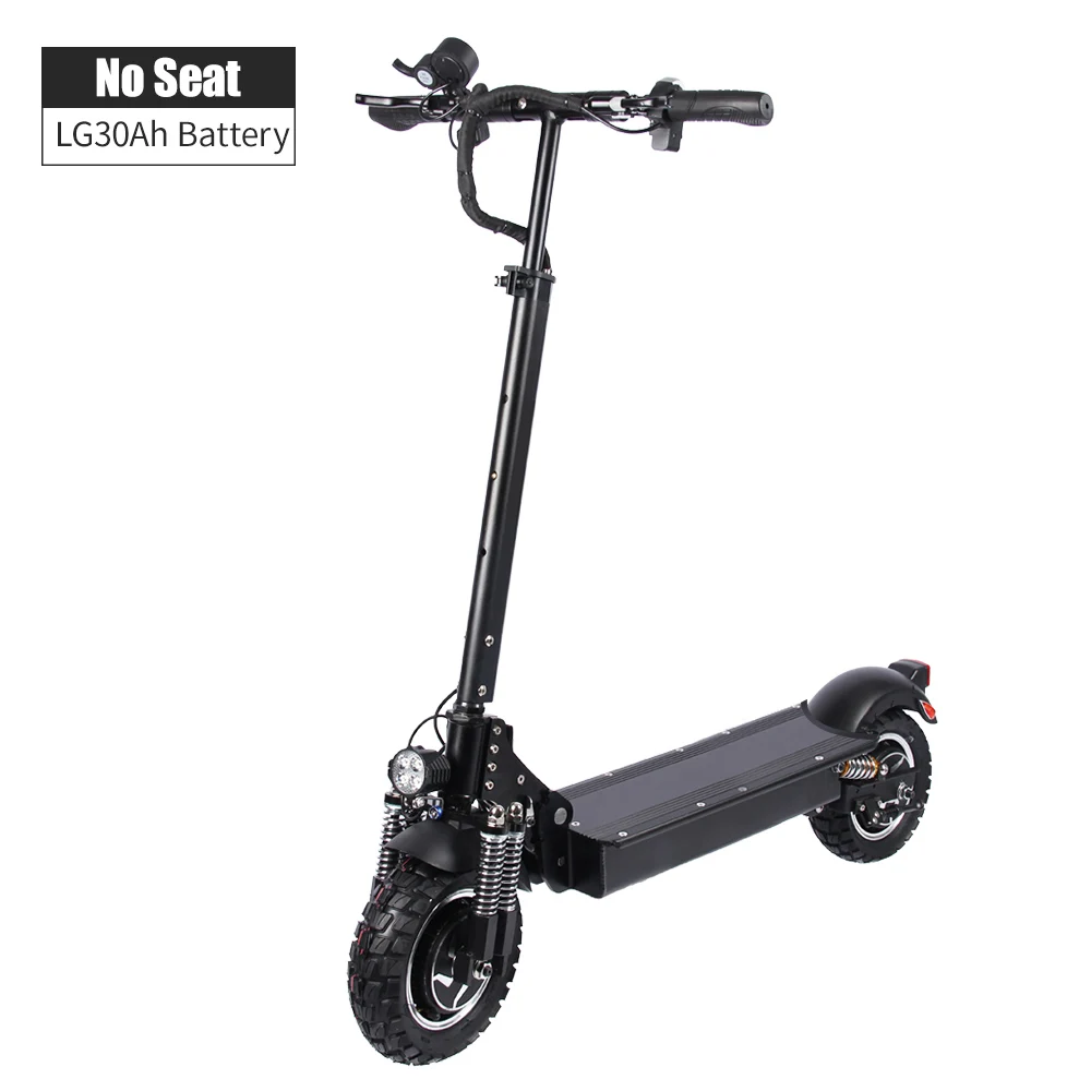 No Seat LG30Ah Halo Knight 52 в 2400 Вт 70 км/ч Электрический скутер с сиденьем 10 дюймов двойной привод внедорожный складной E скутер для взрослых - Цвет: No Seat LG30Ah