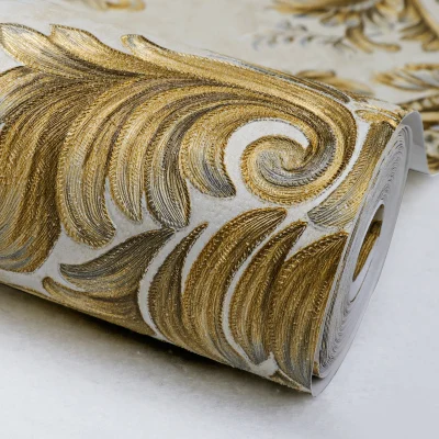 8 High quality European Damascus wall paper 3D luxury living room bedroom home decor TV background non-woven wallpaper - Цвет: 8