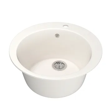 

Мойкa ML-GM13 круглая, молоко (341), 495мм (глуб. чаши 190)