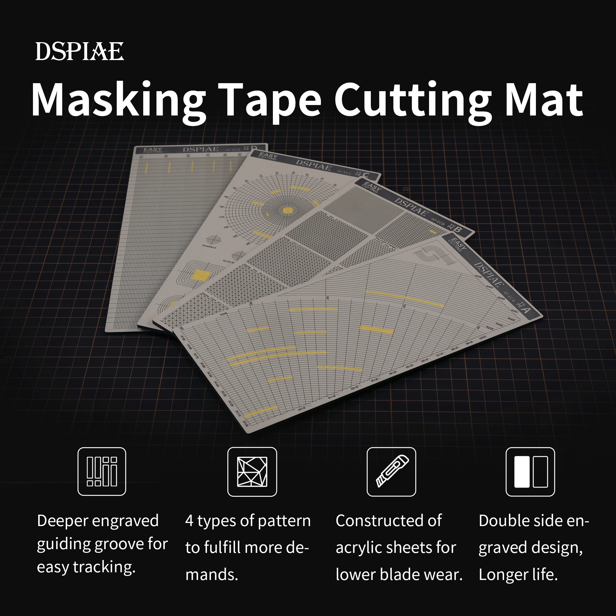 DSPIAE MASKING TAPE CUTTING MAT(CONCENTRIC CIRCLES) best combination wrench set