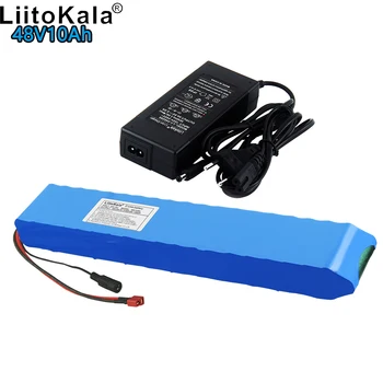 

LiitoKala 48V E-bike battery 48v 10ah 18650 li-ion battery pack bike conversion kit 1000w XT60 plug + 54.6v 2A Charger