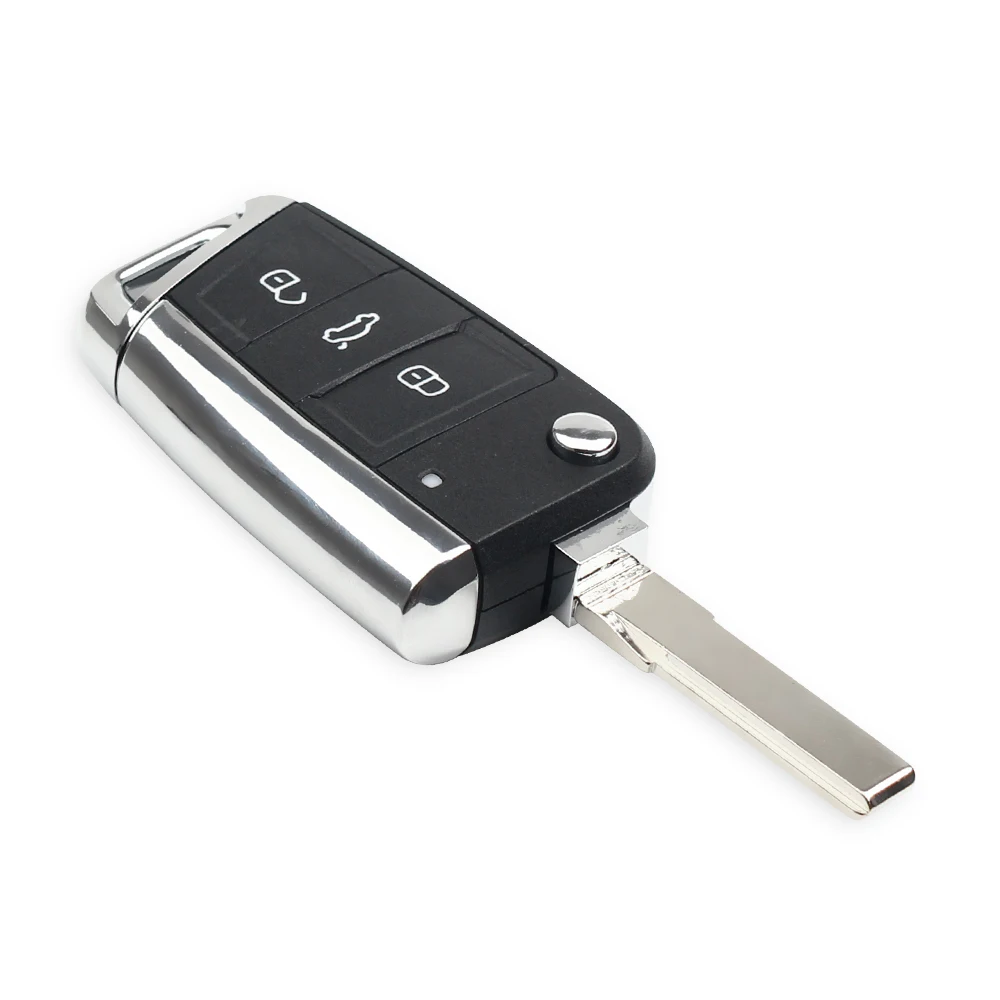 KEYYOU 3 Button Remote Key Shell Case For VW Volkswagen Golf 7 MK7 Skoda Seat Passat Skoda Leon Octavia Flip Auto Car Key Cover