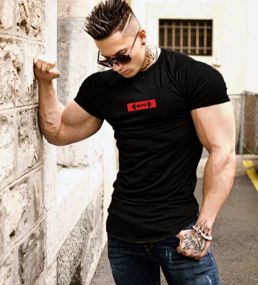Muscle Dr. корейский стиль Европа и Америка братья популярный бренд Беговая тренировочная Спортивная Футболка Мужская Чистый хлопок Фитнес Sh