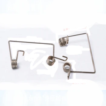 

3pcs wire diameter 1.6mm outer diameter 10mm number of turns 4 ring double twist with hook torsion spring stainless steel