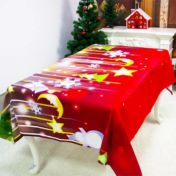 

Xmas Tablecloth Rectangle 180*150cm Christmas Pattern TableCloth Festive Family