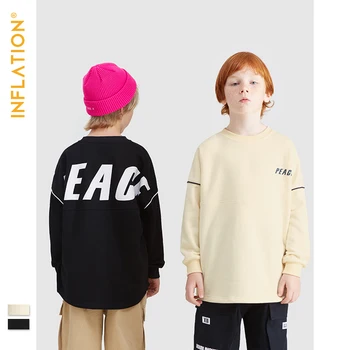 

INFLATION KIDS Thin modis Sweatshirt For Boys 2019 Autumn Oversize "PEACE" Print Children's Sweatshirt Casual Kids Tops 19515A